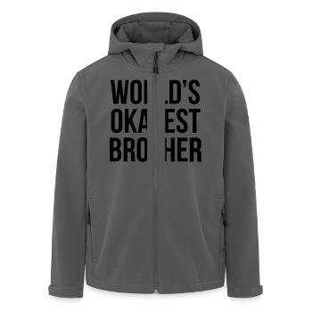WORLD'S OKAYEST BROTHER - Recycelte Männer Softshell-Jacke von Stanley/Stella - Anthrazit - Vorne - AI Model Male 185 light (185cm)