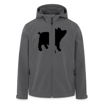 schwein - Recycelte Männer Softshell-Jacke von Stanley/Stella - Anthrazit - Vorne - AI Model Male 185 light (185cm)