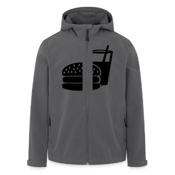 Burger - Fast Food - Recycelte Männer Softshell-Jacke von Stanley/Stella - Anthrazit - Vorne - AI Model Male 185 light (185cm)