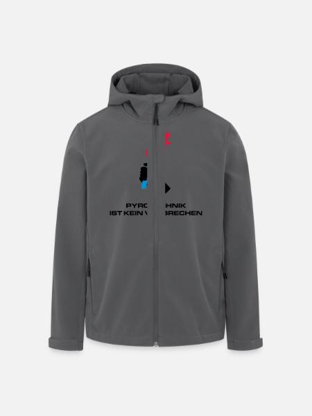 Pyrotechnik - Recycelte Männer Softshell-Jacke von Stanley/Stella - Anthrazit
