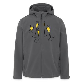 Sekt - Recycelte Männer Softshell-Jacke von Stanley/Stella - Anthrazit - Vorne - AI Model Male 185 light (185cm)