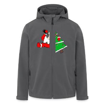 Betrunkener Weihnachtsmann mit Baum - Recycelte Männer Softshell-Jacke von Stanley/Stella - Anthrazit - Vorne - AI Model Male 185 light (185cm)