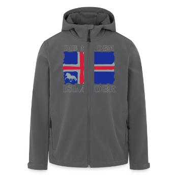 Die mit dem Isländer - Recycelte Männer Softshell-Jacke von Stanley/Stella - Anthrazit - Vorne - AI Model Male 185 light (185cm)