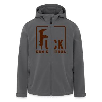 fuck gun control - Recycelte Männer Softshell-Jacke von Stanley/Stella - Anthrazit - Vorne - AI Model Male 185 light (185cm)