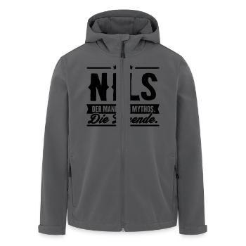 Mann Mythos Legende Nils - Recycelte Männer Softshell-Jacke von Stanley/Stella - Anthrazit - Vorne - AI Model Male 185 light (185cm)