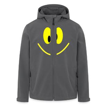 Grinsebacke + - Recycelte Männer Softshell-Jacke von Stanley/Stella - Anthrazit - Vorne - AI Model Male 185 light (185cm)