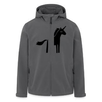 Einhorn Scherenschnitt - Recycelte Männer Softshell-Jacke von Stanley/Stella - Anthrazit - Vorne - AI Model Male 185 light (185cm)