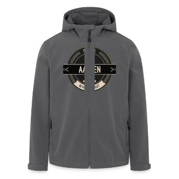 Original aus Aachen 100% - Recycelte Männer Softshell-Jacke von Stanley/Stella - Anthrazit - Vorne - AI Model Male 185 light (185cm)