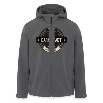 Original aus Darmstadt 100% - Recycelte Männer Softshell-Jacke von Stanley/Stella - Anthrazit - Vorne - AI Model Male 185 light (185cm)