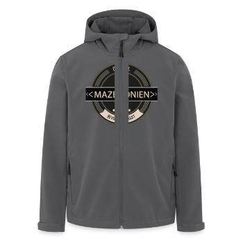 Original aus Mazedonien 100% - Recycelte Männer Softshell-Jacke von Stanley/Stella - Anthrazit - Vorne - AI Model Male 185 light (185cm)