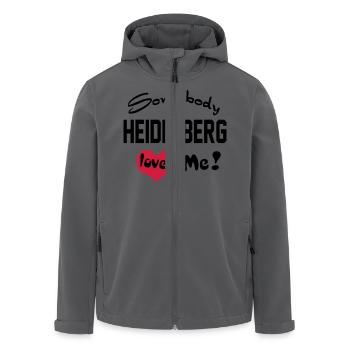 heidelberg - Recycelte Männer Softshell-Jacke von Stanley/Stella - Anthrazit - Vorne - AI Model Male 185 light (185cm)