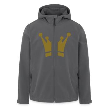 king crown - Recycelte Männer Softshell-Jacke von Stanley/Stella - Anthrazit - Vorne - AI Model Male 185 light (185cm)