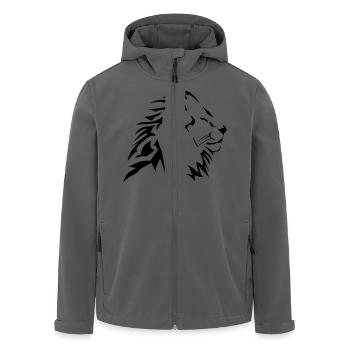 T-Shirt Vektor Stammes-Löwe - Recycelte Männer Softshell-Jacke von Stanley/Stella - Anthrazit - Vorne - AI Model Male 185 light (185cm)