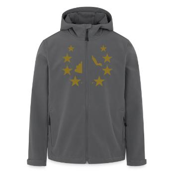 bagger star - Recycelte Männer Softshell-Jacke von Stanley/Stella - Anthrazit - Vorne - AI Model Male 185 light (185cm)