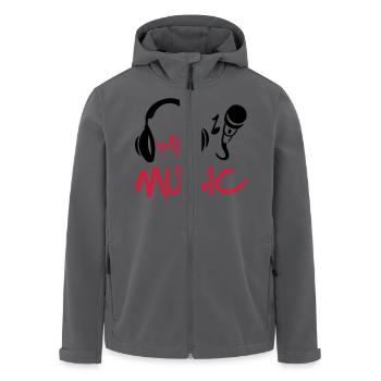 music_27 - Recycelte Männer Softshell-Jacke von Stanley/Stella - Anthrazit - Vorne - AI Model Male 185 light (185cm)
