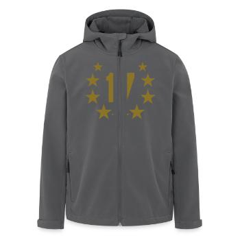 17 deluxe - Recycelte Männer Softshell-Jacke von Stanley/Stella - Anthrazit - Vorne - AI Model Male 185 light (185cm)