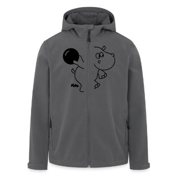 Kegel Nilpferd - Recycelte Männer Softshell-Jacke von Stanley/Stella - Anthrazit - Vorne - AI Model Male 185 light (185cm)