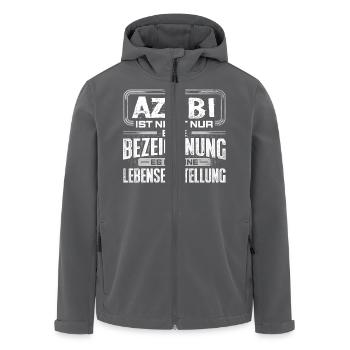 AZUBI - Leben - Recycelte Männer Softshell-Jacke von Stanley/Stella - Anthrazit - Vorne - AI Model Male 185 light (185cm)