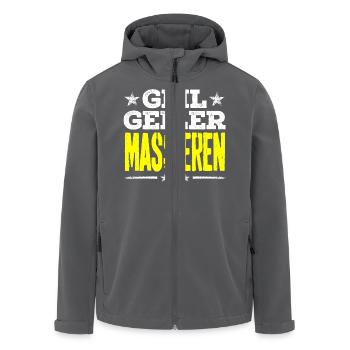 massieren - geil - Recycelte Männer Softshell-Jacke von Stanley/Stella - Anthrazit - Vorne - AI Model Male 185 light (185cm)