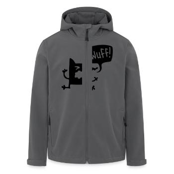 wuff - Hund - Recycelte Männer Softshell-Jacke von Stanley/Stella - Anthrazit - Vorne - AI Model Male 185 light (185cm)