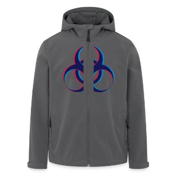 Biohazard 3D - Recycelte Männer Softshell-Jacke von Stanley/Stella - Anthrazit - Vorne - AI Model Male 185 light (185cm)