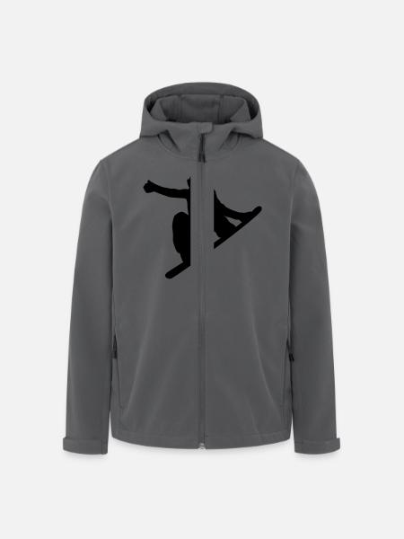 snowboarding - Recycelte Männer Softshell-Jacke von Stanley/Stella - Anthrazit