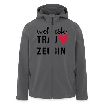 Weltbeste Trauzeugin - Recycelte Männer Softshell-Jacke von Stanley/Stella - Anthrazit - Vorne - AI Model Male 185 light (185cm)