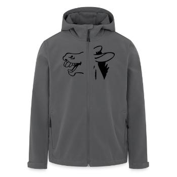 lachender Esel - Recycelte Männer Softshell-Jacke von Stanley/Stella - Anthrazit - Vorne - AI Model Male 185 light (185cm)