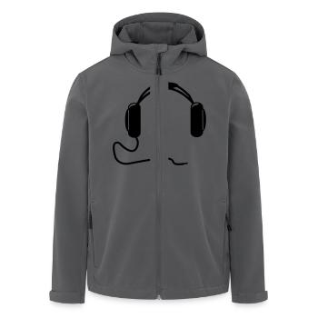 DJ Kopfhörer - Recycelte Männer Softshell-Jacke von Stanley/Stella - Anthrazit - Vorne - AI Model Male 185 light (185cm)