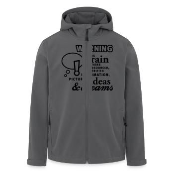 Brain - content - Hirn - Inhalt - 1C - Recycelte Männer Softshell-Jacke von Stanley/Stella - Anthrazit - Vorne - AI Model Male 185 light (185cm)