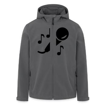 Mikrofon Noten - Recycelte Männer Softshell-Jacke von Stanley/Stella - Anthrazit - Vorne - AI Model Male 185 light (185cm)