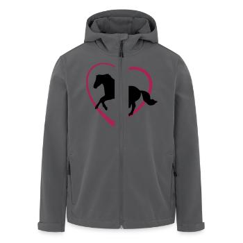 Galloping Horse with Heart - Recycelte Männer Softshell-Jacke von Stanley/Stella - Anthrazit - Vorne - AI Model Male 185 light (185cm)