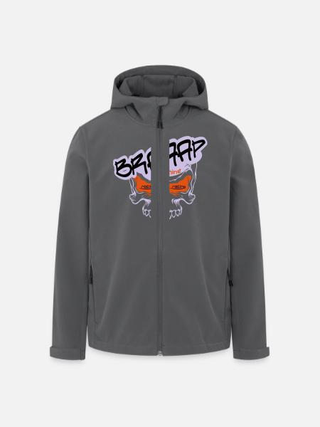 Braaap BIG Skull - Recycelte Männer Softshell-Jacke von Stanley/Stella - Anthrazit
