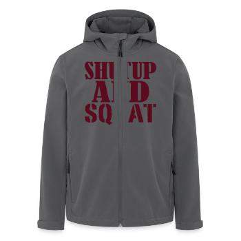 Shut up and SQUAT, , Fitness, Training - Recycelte Männer Softshell-Jacke von Stanley/Stella - Anthrazit - Vorne - AI Model Male 185 light (185cm)