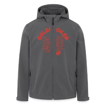 Broiler, DDR Rezepte, Goldbroiler, Osten, Design - Recycelte Männer Softshell-Jacke von Stanley/Stella - Anthrazit - Vorne - AI Model Male 185 light (185cm)