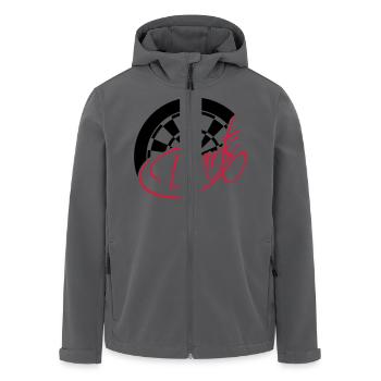 Darts Board Logo Design - Recycelte Männer Softshell-Jacke von Stanley/Stella - Anthrazit - Vorne - AI Model Male 185 light (185cm)