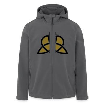 Keltisch Herz Symbol Gott Dreikraft & Ewige Liebe - Recycelte Männer Softshell-Jacke von Stanley/Stella - Anthrazit - Vorne - AI Model Male 185 light (185cm)