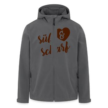 süß und scharf - Recycelte Männer Softshell-Jacke von Stanley/Stella - Anthrazit - Vorne - AI Model Male 185 light (185cm)