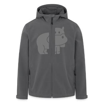 Nilpferd - Recycelte Männer Softshell-Jacke von Stanley/Stella - Anthrazit - Vorne - AI Model Male 185 light (185cm)