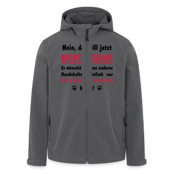 will nicht spielen will nur spielen - Recycelte Männer Softshell-Jacke von Stanley/Stella - Anthrazit - Vorne - AI Model Male 185 light (185cm)