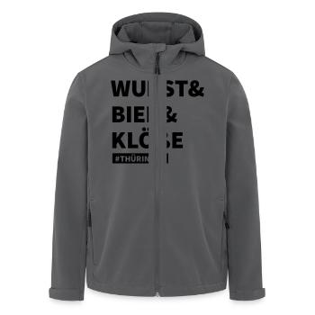 Hashtag Thüringen - Recycelte Männer Softshell-Jacke von Stanley/Stella - Anthrazit - Vorne - AI Model Male 185 light (185cm)