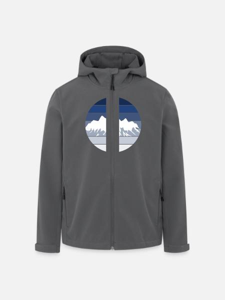 Berge - Recycelte Männer Softshell-Jacke von Stanley/Stella - Anthrazit