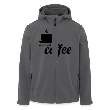 Kaffee - Recycelte Männer Softshell-Jacke von Stanley/Stella - Anthrazit - Vorne - AI Model Male 185 light (185cm)