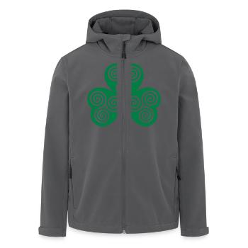 Kleeblatt - Recycelte Männer Softshell-Jacke von Stanley/Stella - Anthrazit - Vorne - AI Model Male 185 light (185cm)