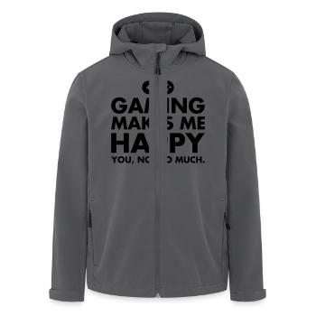 Gaming Makes Me Happy - You, Not So Much. - Recycelte Männer Softshell-Jacke von Stanley/Stella - Anthrazit - Vorne - AI Model Male 185 light (185cm)