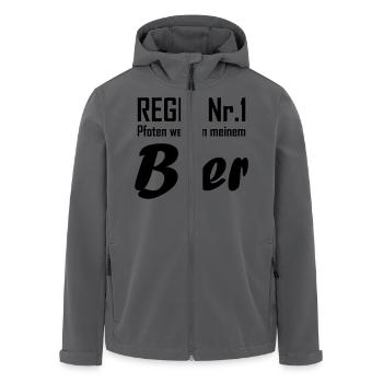 Regel Nr 1 bier - Recycelte Männer Softshell-Jacke von Stanley/Stella - Anthrazit - Vorne - AI Model Male 185 light (185cm)