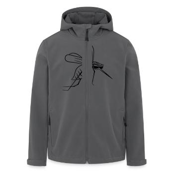 Mücke stechen comic witzig sonnenbrille - Recycelte Männer Softshell-Jacke von Stanley/Stella - Anthrazit - Vorne - AI Model Male 185 light (185cm)