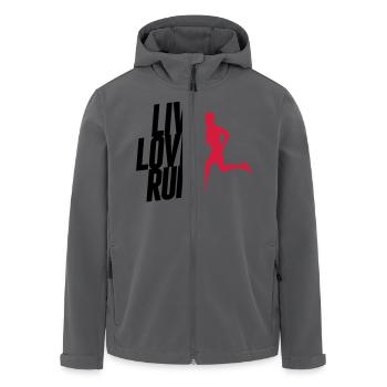 Live love run - Recycelte Männer Softshell-Jacke von Stanley/Stella - Anthrazit - Vorne - AI Model Male 185 light (185cm)