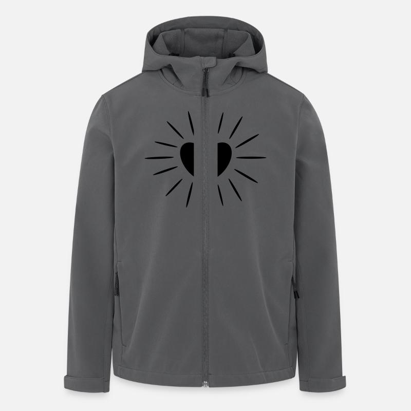 Sommer - Sonne Herz - Recycelte Männer Softshell-Jacke von Stanley/Stella - Anthrazit