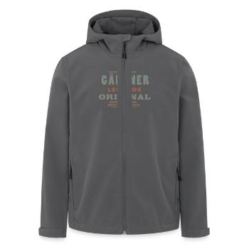 Gärtner - Recycelte Männer Softshell-Jacke von Stanley/Stella - Anthrazit - Vorne - AI Model Male 185 light (185cm)